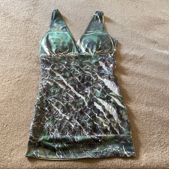 Summer Top Camo inspired with ruffles (reminds me of a mermaid) - Picture 1 of 5